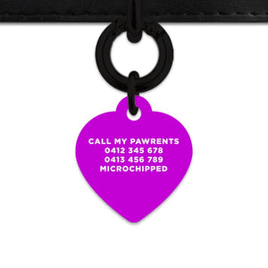 Bailey And Bone Pet Tag Purple Hello My Name Is Pet Tag