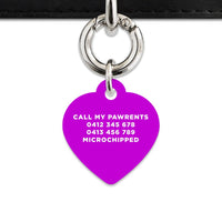 Bailey And Bone Pet Tag Purple Hello My Name Is Pet Tag