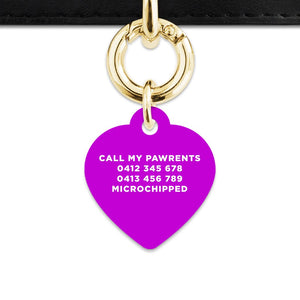 Bailey And Bone Pet Tag Purple Hello My Name Is Pet Tag