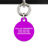 Bailey And Bone Pet Tag Purple Hello My Name Is Pet Tag