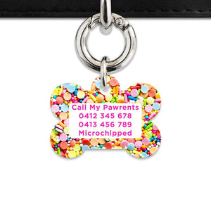Bailey And Bone Pet Tag Rainbow Sprinkles Pet Tag