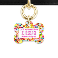 Bailey And Bone Pet Tag Rainbow Sprinkles Pet Tag