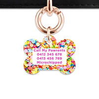 Bailey And Bone Pet Tag Rainbow Sprinkles Pet Tag
