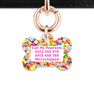 Bailey And Bone Pet Tag Rainbow Sprinkles Pet Tag