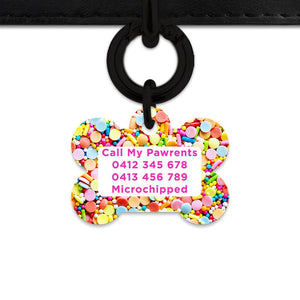Bailey And Bone Pet Tag Rainbow Sprinkles Pet Tag
