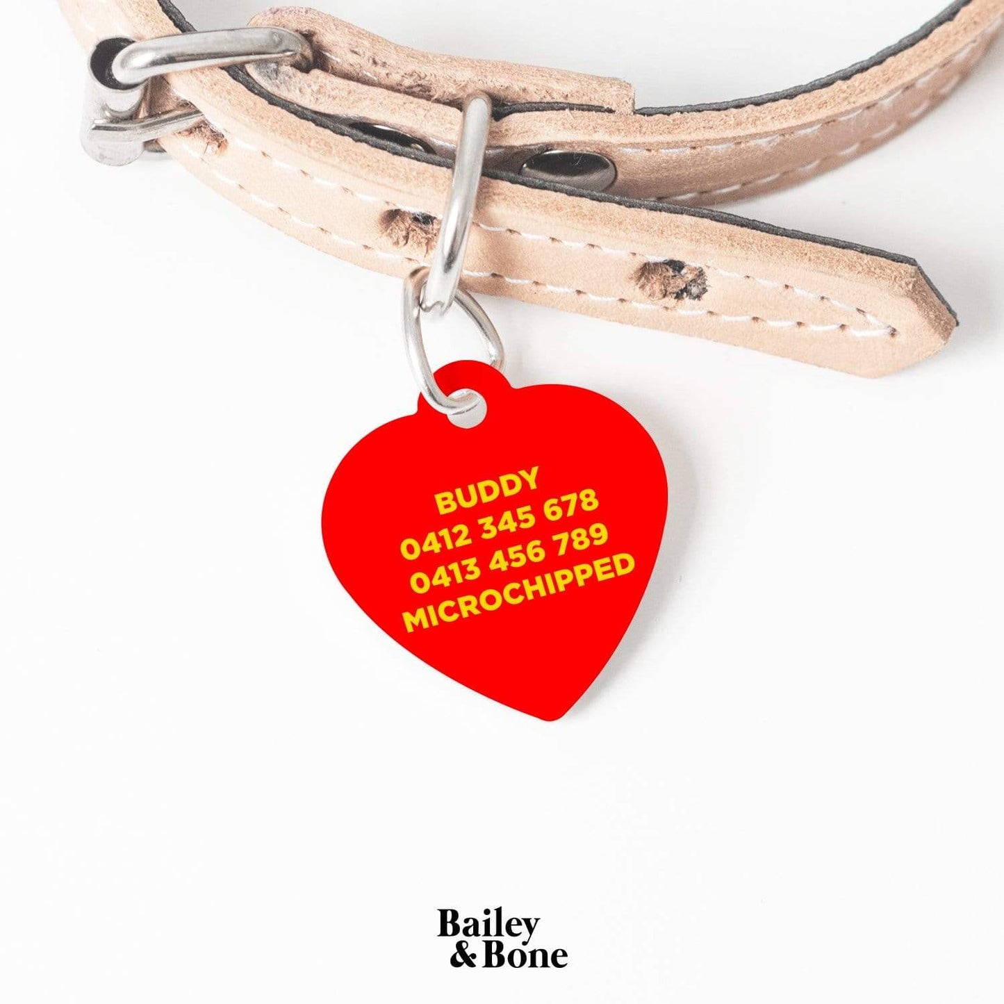 Bailey And Bone Pet Tag Red And Yellow Burger Pet Tag