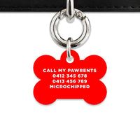 Bailey And Bone Pet Tag Red Hello My Name Is Pet Tag