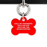 Bailey And Bone Pet Tag Red Hello My Name Is Pet Tag