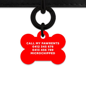 Bailey And Bone Pet Tag Red Hello My Name Is Pet Tag