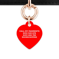 Bailey And Bone Pet Tag Red Hello My Name Is Pet Tag