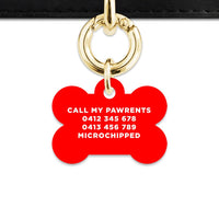 Bailey And Bone Pet Tag Red Hello My Name Is Pet Tag