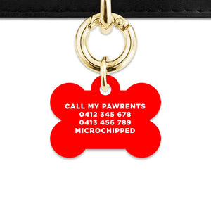 Bailey And Bone Pet Tag Red Hello My Name Is Pet Tag