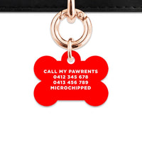Bailey And Bone Pet Tag Red Hello My Name Is Pet Tag