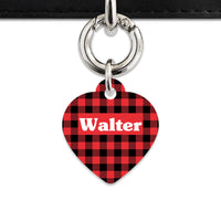 Bailey And Bone Pet Tag Red Plaid Pet Tag