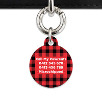 Bailey And Bone Pet Tag Red Plaid Pet Tag