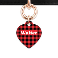 Bailey And Bone Pet Tag Red Plaid Pet Tag