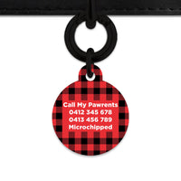 Bailey And Bone Pet Tag Red Plaid Pet Tag