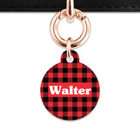 Bailey And Bone Pet Tag Red Plaid Pet Tag
