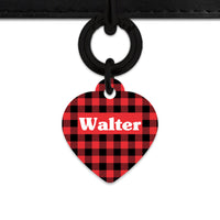 Bailey And Bone Pet Tag Red Plaid Pet Tag
