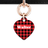 Bailey And Bone Pet Tag Red Plaid Pet Tag