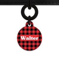 Bailey And Bone Pet Tag Red Plaid Pet Tag