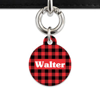 Bailey And Bone Pet Tag Red Plaid Pet Tag