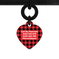 Bailey And Bone Pet Tag Red Plaid Pet Tag