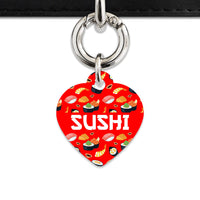 Bailey And Bone Pet Tag Red Sushi Pattern Pet Tag
