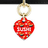 Bailey And Bone Pet Tag Red Sushi Pattern Pet Tag