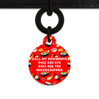 Bailey And Bone Pet Tag Red Sushi Pattern Pet Tag