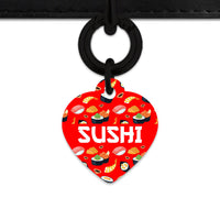 Bailey And Bone Pet Tag Red Sushi Pattern Pet Tag