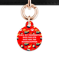 Bailey And Bone Pet Tag Red Sushi Pattern Pet Tag