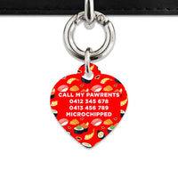 Bailey And Bone Pet Tag Red Sushi Pattern Pet Tag