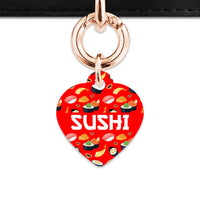 Bailey And Bone Pet Tag Red Sushi Pattern Pet Tag
