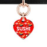 Bailey And Bone Pet Tag Red Sushi Pattern Pet Tag