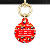 Bailey And Bone Pet Tag Red Sushi Pattern Pet Tag