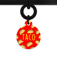 Bailey And Bone Pet Tag Red Taco Pattern Pet Tag