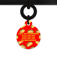 Bailey And Bone Pet Tag Red Taco Pattern Pet Tag