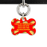 Bailey And Bone Pet Tag Red Taco Pattern Pet Tag