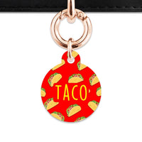Bailey And Bone Pet Tag Red Taco Pattern Pet Tag
