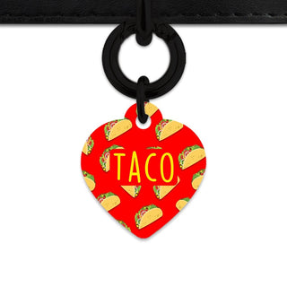 Bailey And Bone Pet Tag Red Taco Pattern Pet Tag
