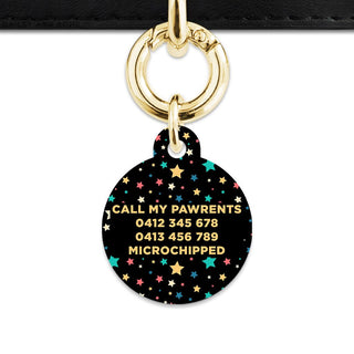 Bailey And Bone Pet Tag Retro Pastel Stars Pet Tag