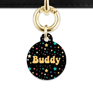 Bailey And Bone Pet Tag Retro Pastel Stars Pet Tag