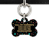 Bailey And Bone Pet Tag Retro Pastel Stars Pet Tag