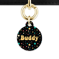 Bailey And Bone Pet Tag Retro Pastel Stars Pet Tag