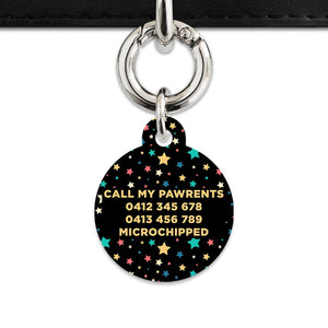 Bailey And Bone Pet Tag Retro Pastel Stars Pet Tag