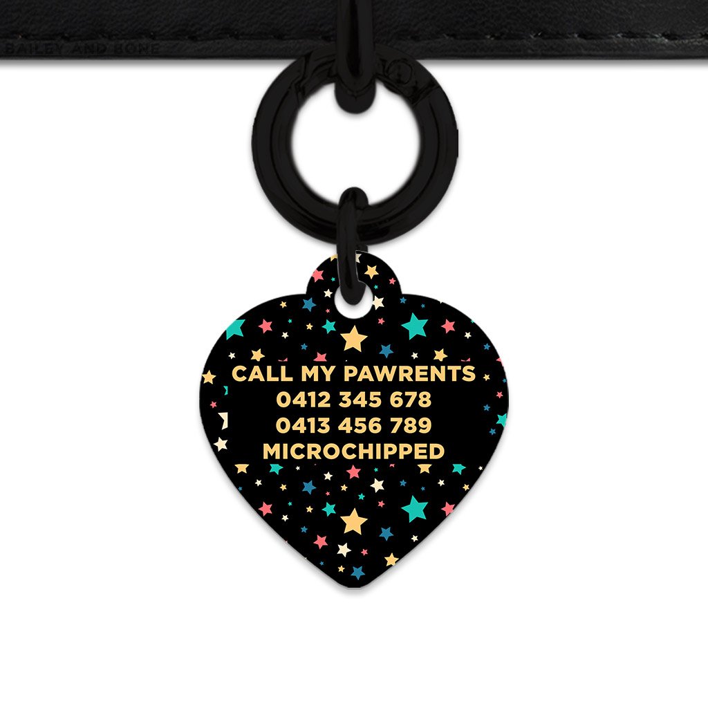 Bailey And Bone Pet Tag Retro Pastel Stars Pet Tag