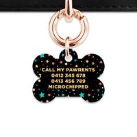 Bailey And Bone Pet Tag Retro Pastel Stars Pet Tag