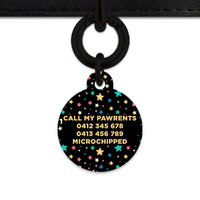 Retro Pastel Stars Pet ID Tag