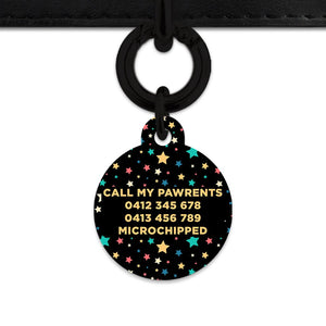 Retro Pastel Stars Pet ID Tag